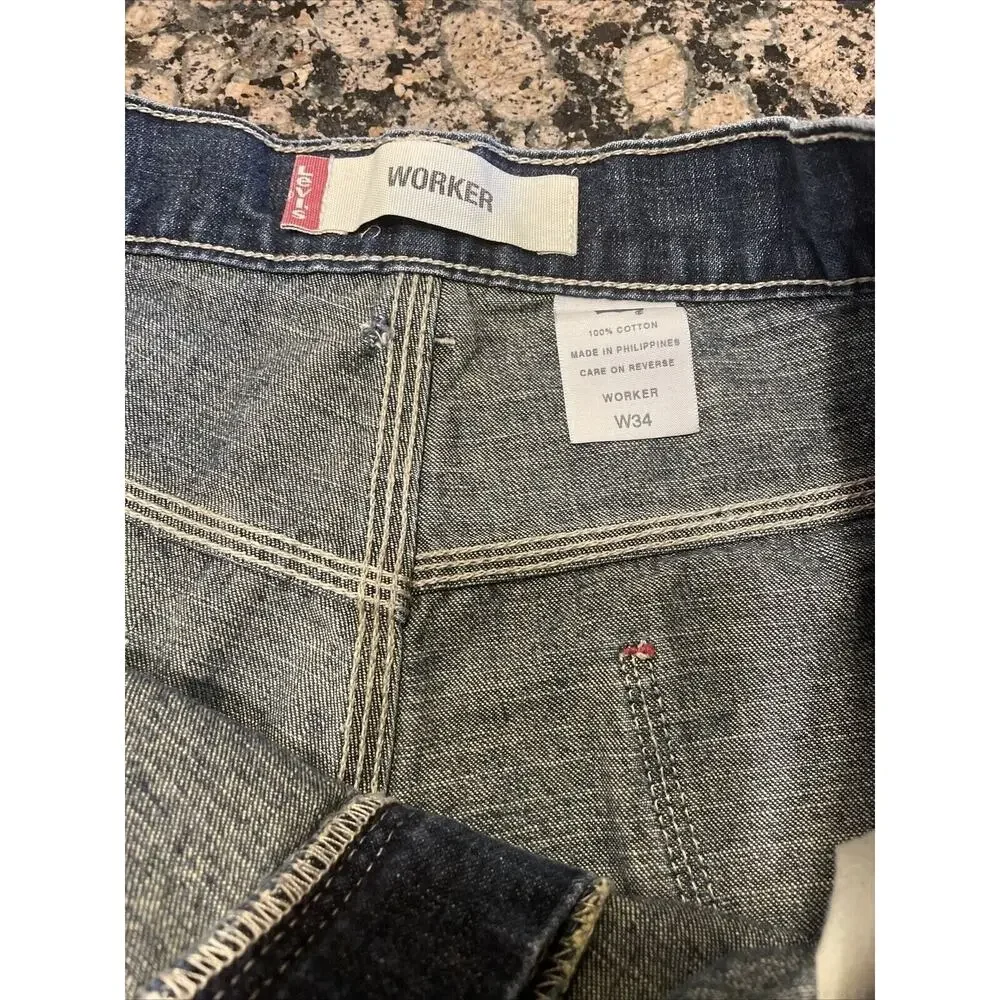 Levi's VINTAGE 1990s RED TAB‎ Jean Shorts Size 34 Triple Stitched